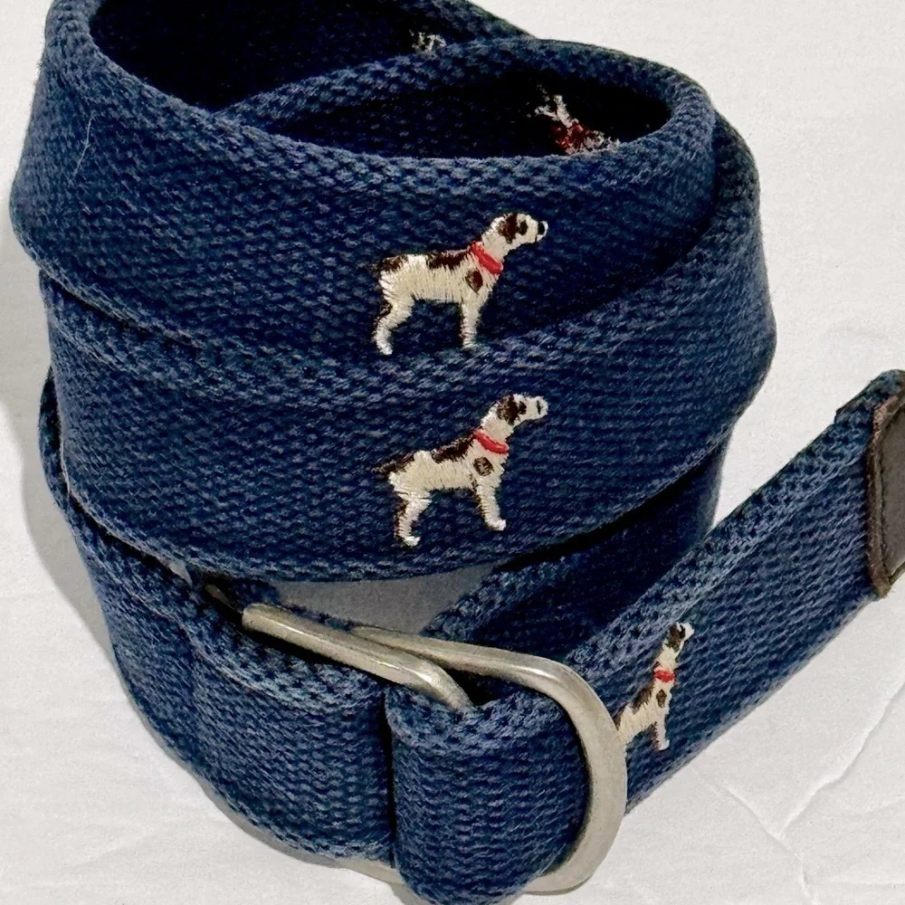 Lands End Kids Dog Canvas Belt, size XL‎